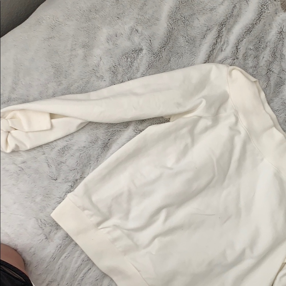 White off the shoulder sweater